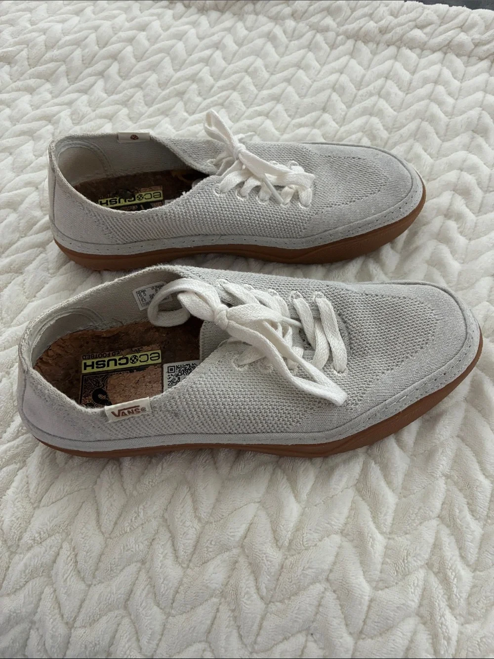 Vans Gray Low-Top Sneakers with Gum Sole